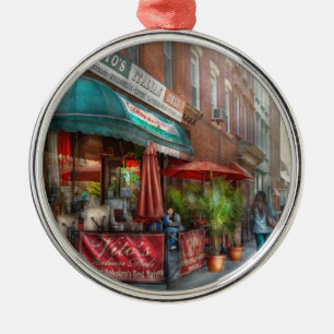 Cafe - Hoboken, NJ - Vito's Italienische Deli Silbernes Ornament