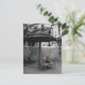 Café im Freien mit Farbspritze Postkarte (Stehend Vorderseite)