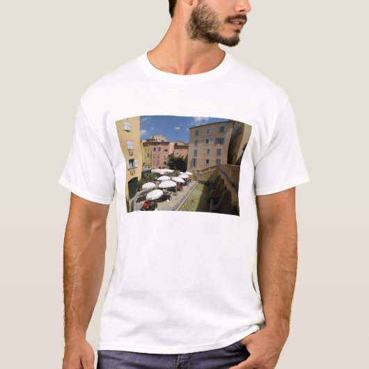 Café im Freien, Place de l'Eveche, Grasse, T-Shirt (Vorderseite)