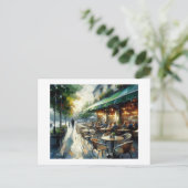 Café im Freien, Postkarte (Stehend Vorderseite)