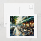 Café im Freien, Postkarte (Vorne/Hinten)