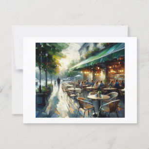 Café im Freien, Postkarte