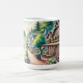 Café im Stadtzentrum Cannon Beach Oregon Travel Kaffeetasse (Mittel)