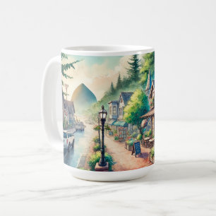 Café im Stadtzentrum Cannon Beach Oregon Travel Kaffeetasse