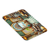 Café in Alexandria Ägypten Magnet (Rechte Seite)