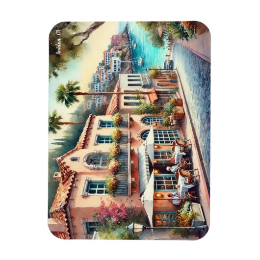 Café in Avalon Catalina Magnet (Vertikal)