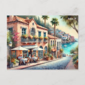 Café in Avalon Catalina Postkarte (Vorderseite)