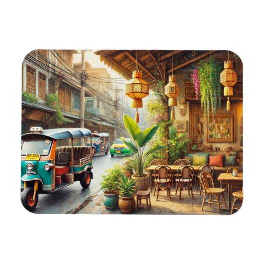 Café in Bangkok Thailand Magnet (Horizontal)