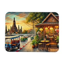 Café in Bangkok Thailand Wat Arun Magnet