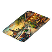 Café in Bangkok Thailand Wat Arun Magnet (Linke Seite)