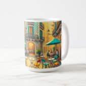 Café in Barcelona Spanien Kaffeetasse (VorderseiteRechts)
