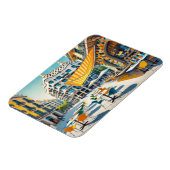 Café in Barcelona Spanien Magnet (Linke Seite)