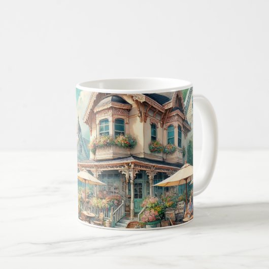 Café in Cape May New Jersey Kaffeetasse (VorderseiteRechts)