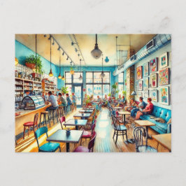 Café in Chicago Andersonville Postkarte