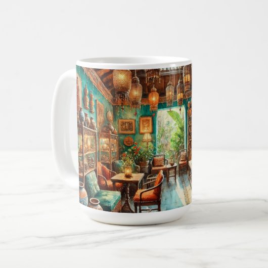 Café in Colombo Sri Lanka Kaffeetasse (Vorderseite Links)