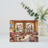 Café in Cuzco Peru Postkarte (Stehend Vorderseite)