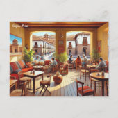 Café in Cuzco Peru Postkarte (Vorderseite)