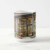 Cafe in Dallas Texas Kaffeetasse (Mittel)