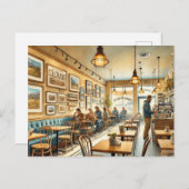 Café in Denver Colorado Postkarte (Vorne/Hinten)