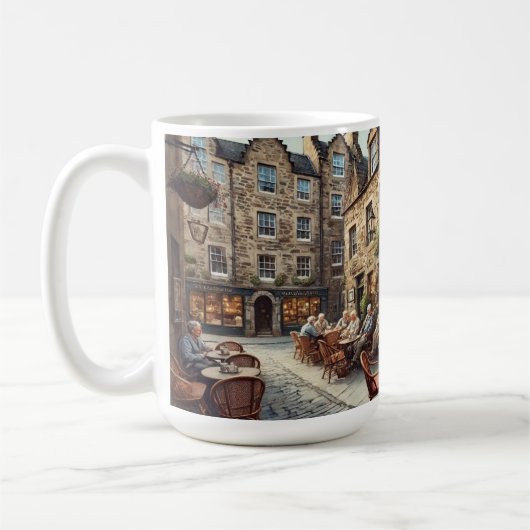 Café in Edinburgh Schottland Kaffeetasse (Links)