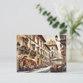 Café in Florenz Italien Postkarte (Stehend Vorderseite)