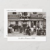 Café in Frankreich Postkarte (Vorne/Hinten)