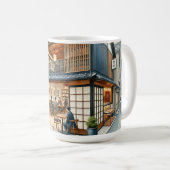 Café in Fukuoka Japan Kaffeetasse (VorderseiteRechts)