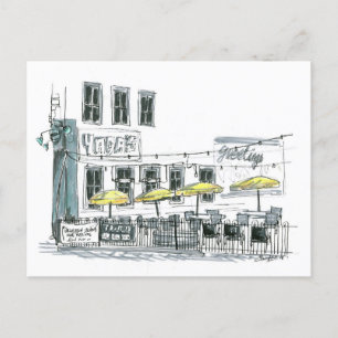 Café in Galveston, TX Postkarte