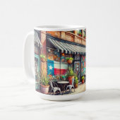 Cafe in Houston Texas Kaffeetasse (Vorderseite Links)
