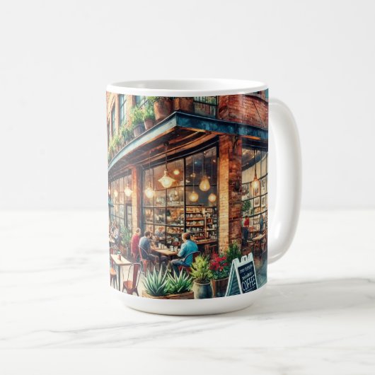 Cafe in Houston Texas Kaffeetasse (VorderseiteRechts)