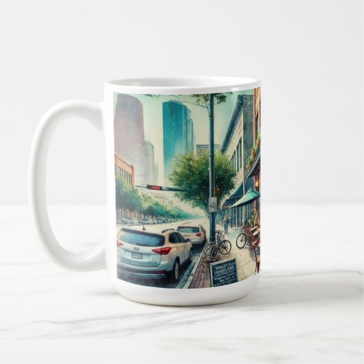 Cafe in Houston Texas Kaffeetasse (Links)