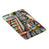 Cafe in Houston Texas Magnet (Rechte Seite)