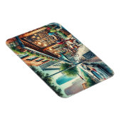 Cafe in Houston Texas Magnet (Rechte Seite)