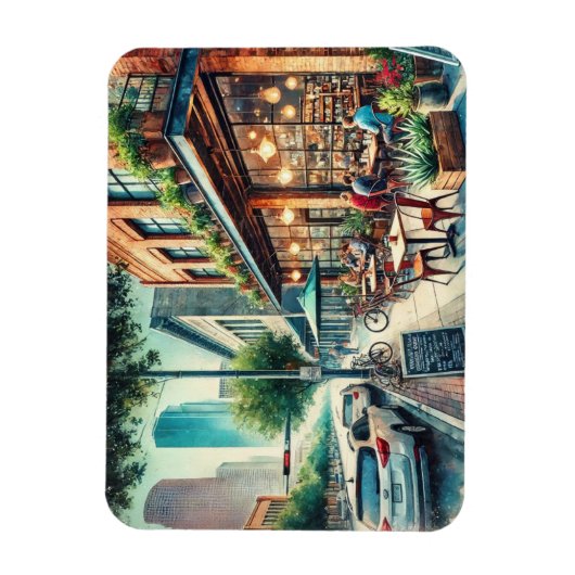Cafe in Houston Texas Magnet (Vertikal)