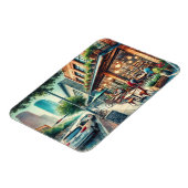 Cafe in Houston Texas Magnet (Linke Seite)