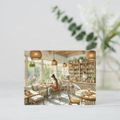 Café in Hualien Postkarte (Stehend Vorderseite)