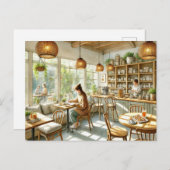 Café in Hualien Postkarte (Vorne/Hinten)