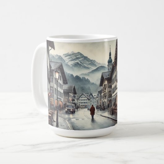 Café in Interlaken Schweiz Kaffeetasse (Vorderseite Links)