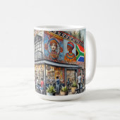 Café in Johannesburg, Südafrika Kaffeetasse (VorderseiteRechts)