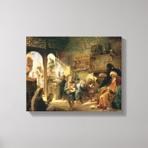 Café in Kairo, 1870s Leinwanddruck