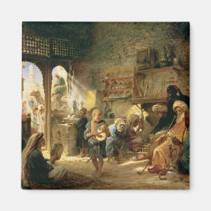 Café in Kairo, 1870s Magnet