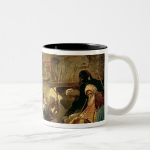 Café in Kairo, 1870s Zweifarbige Tasse
