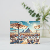 Café in Kairo Ägypten Postkarte (Stehend Vorderseite)