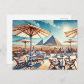 Café in Kairo Ägypten Postkarte (Vorne/Hinten)