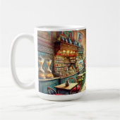 Café in Kairo Ägypten Wasserfarben Malerei Kaffeetasse (Links)