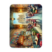 Café in Kairo Ägypten Wasserfarben Malerei Magnet (Vertikal)