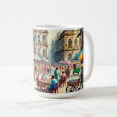 Café in Kalkutta Indien Kaffeetasse (VorderseiteRechts)