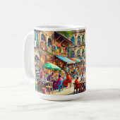 Café in Kalkutta Indien Kaffeetasse (Vorderseite Links)