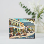 Café in Kapstadt Südafrika Postkarte (Stehend Vorderseite)