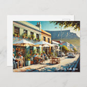 Café in Kapstadt Südafrika Postkarte (Vorne/Hinten)